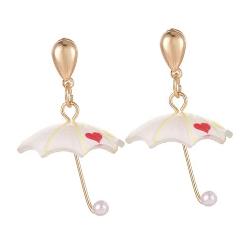 Veemoon 1Paar Dachohrringe mit Kreativen Regenbogen Regenschirm Design Dangle Ohrringe für Frauen Lustige Farbenfrohe Ohrstecker Geschenkidee für Sommer von Veemoon