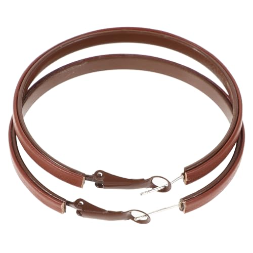 Veemoon Kunstleder Creolen für Damen Ohrmanschetten Braune Ear Cuffs Einzigartiges Design Trendy Ohrclips für Party Outfits von Veemoon