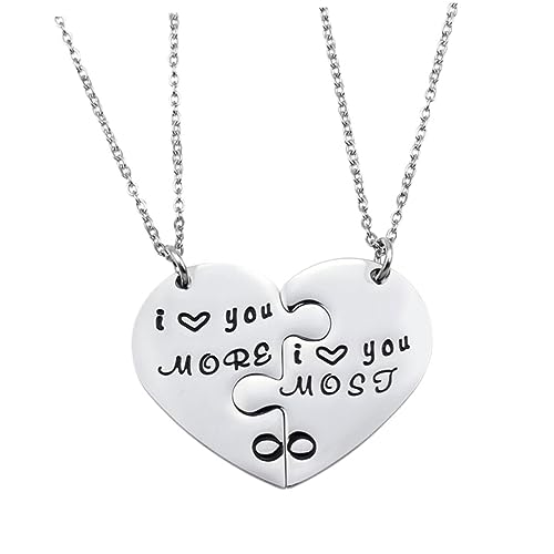 Veemoon Spleißkette Mit Herzform-anhänger Halsschmuck Für Liebende Hals Dekoration Feine Verarbeitung Angenehme Haptik von Veemoon