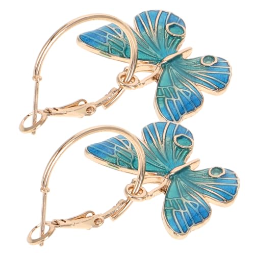 Veemoon Schmetterlingsohrringe Für Damen Öltropfeneffekt-tierohrringe Schmetterlings-ohrhänger Mit Bunten Anhängern Leicht Und Bequem Für Täglichen Gebrauch von Veemoon