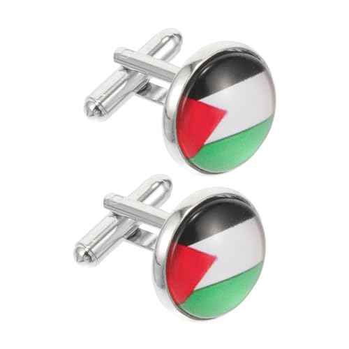 Veemoon 1Paar Palästina Manschettenknöpfe für Herren Elegantes Design Einzigartiger für Perfektes Zubehör für Festliche Anlässe Langlebig Komfortabel von Veemoon
