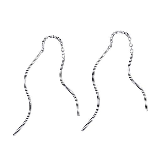 Veemoon 1Paar Silber Quaste Ohrringe für Frauen Hängende Ohrstöcke Leicht Langlebig Perfektes für Damen zu Besonderen Anlässen von Veemoon