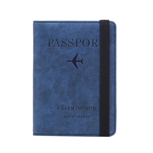 Veemoon Reisepasshülle Etui RFID-geldbörse Aus Pu Kunstleder Mit Raum Für Ausweise Und Fotos Schlichtes Design Für Reisen Und Büro Als Für Freunde Und Familie von Veemoon