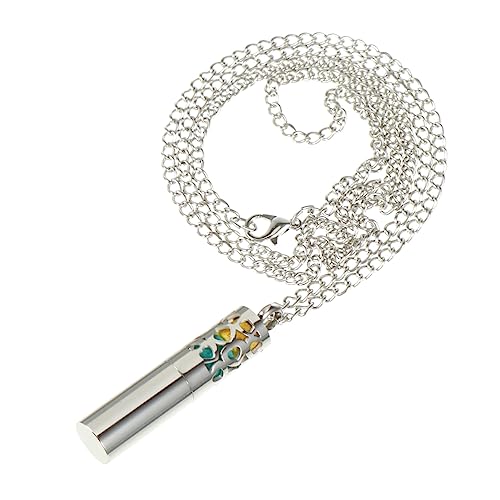Veemoon 1Satz Duftflasche Anhänger Parfüm Kette mit Aroma Diffusor DIY Aromatherapie Schmuck für Herren Damen für Zuhause Unterwegs von Veemoon