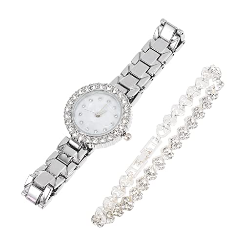 Veemoon 1satz Stylisches Armbanduhr-Set Mit Handgelenkarmband Und Eleganter Bangle Funktionsarmbanduhr Für Damen Für Partys Hochzeiten Und Besondere Anlässe von Veemoon