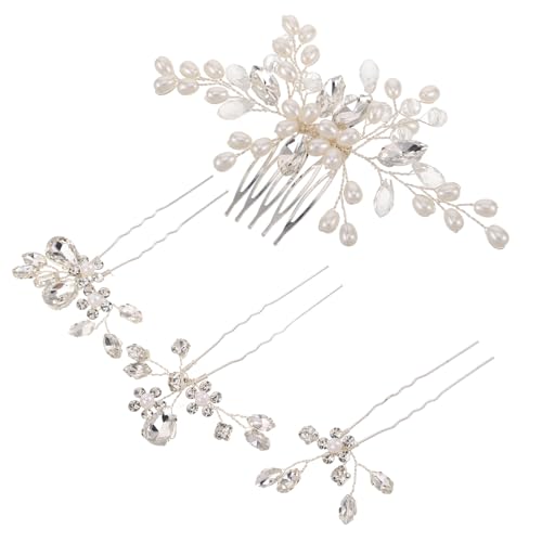Veemoon Hochzeits-haarschmuck Für Frauen Dekorativer Blumenkamm Haarnadeln Mit Strasssteinen Glitzernde Haaraccessoires Für Bräute Und Formelle Anlässe von Veemoon