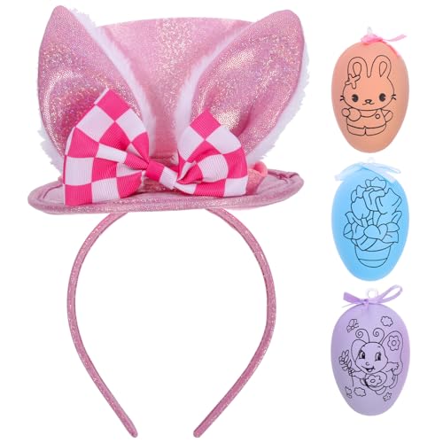 Veemoon Cosplay Requisite Kopfbedeckung Mit Hasenohren Haarreif Kaninchendesign Partyschleife Krawatte Für Junge Mädchen Und Jugendliche Kopfschmuck Für Osterhasen von Veemoon