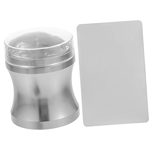 Veemoon 1Satz Silikon Stamper Transparente DIY Nagelkunst Stempel mit Schaber für Nageldesigns für Zuhause und Nagelstudios von Veemoon