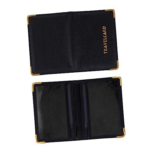 Veemoon 1Stück Bank Hülle aus PU Leder mit RFID Schutz Kartenhalter für Reisen Diebstahlschutz für Schule Einkaufen und Alltag von Veemoon