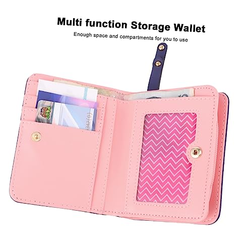 Veemoon 1stück Damen Geldbörse Katzenmuster Kurze Reißverschluss Geldbörse Für Münzen Und Karten Strapazierfähigem Pu-Material Für Täglichen Gebrauch von Veemoon