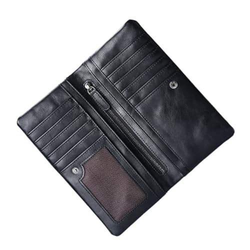 Veemoon Herren Geldbörse Mit Reißverschluss Multifunktionale Portemonnaie Aus Stoff Große Kapazität Für Karten Und Bargeld Slim Design Für Büro Und Alltag RFID Schutz von Veemoon