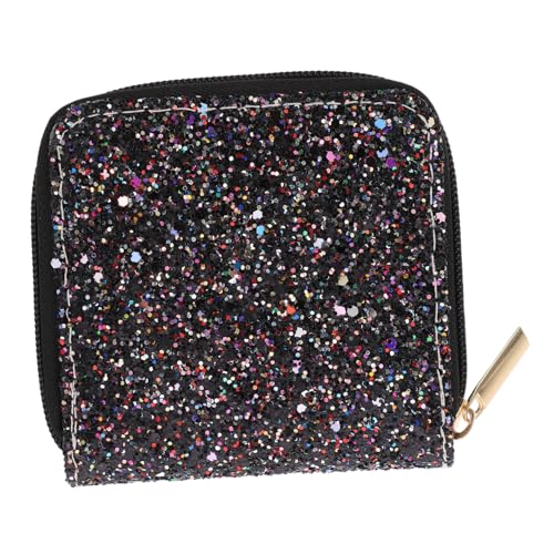 Veemoon Modische Pailletten Geldbörse Für Damen Kurze Reißverschluss Geldtasche Mini Portemonnaie Für Reisen Shopping Alltagsgebrauch Als Geschenk Silberfarben von Veemoon