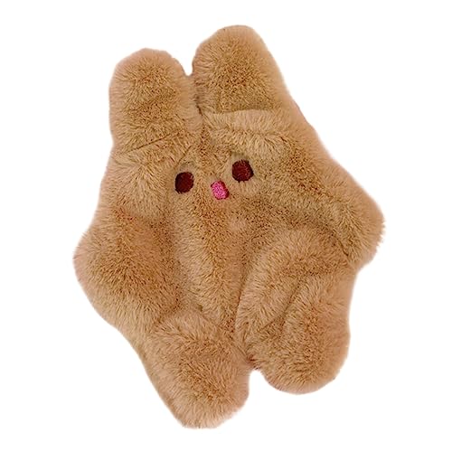 Veemoon Münzen Tasche Mit Reißverschluss Aus Plüsch Kaninchen-Design Geldbörse Für Frauen Als Mini-Handtasche Für Reisen Und Shopping Mit Wechselgeldbörse Funktion von Veemoon