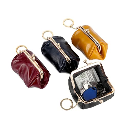 Veemoon Münztasche Aus Rindsleder Mit Ölwachsbeschichtung Damen-geldbörse Für Bargeld Geld Münzen Und Kleine Gegenstände Aufbewahrungstasche Mit Tragegriff von Veemoon