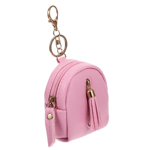 Veemoon Praktische Und Stilvolle Mini-Handtasche Mit Schlüsselring Für Karten Bargeld Und Kosmetik Bezaubernde Handtasche Im Trendigen Design Hellrosa von Veemoon