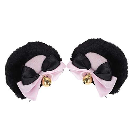 Veemoon 1paar Bärenohren Haarclips Mit Schleife Niedliche Cosplay-haarschmuck Für Festivals Und Partys Bezaubernde Haaraccessoires Für Mädchen von Veemoon