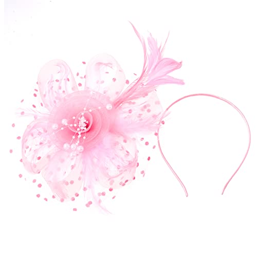 Veemoon 1satz Fascinator Hüte Mit Schleier Für Kopfbedeckung Für Hochzeiten Teepartys Und Besondere Anlässe Leicht Und Komfortabel Mit Federn von Veemoon