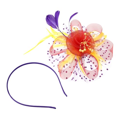Veemoon Fascinator Für Damen Schleier Stirnband Tea-party-kopfschmuck Haarschmuck Für Abschlussball Hüte Für Hochzeit Und Cocktail von Veemoon