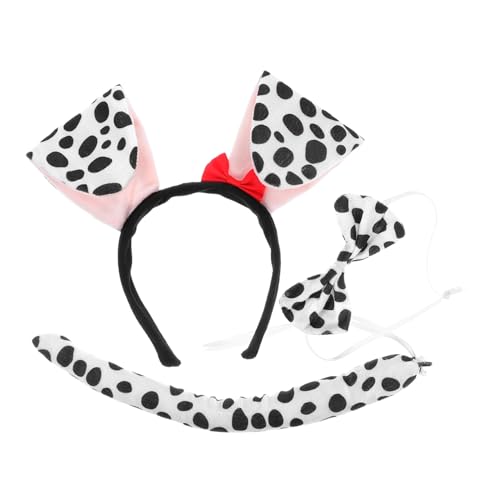 Veemoon 1satz Kostümset Für Mädchen Mit Dalmatian Hundeohren Und Roter Fliege Für Partys Und Rollenspiele Weichem Und Robustem Komfortabel Und Langlebig von Veemoon