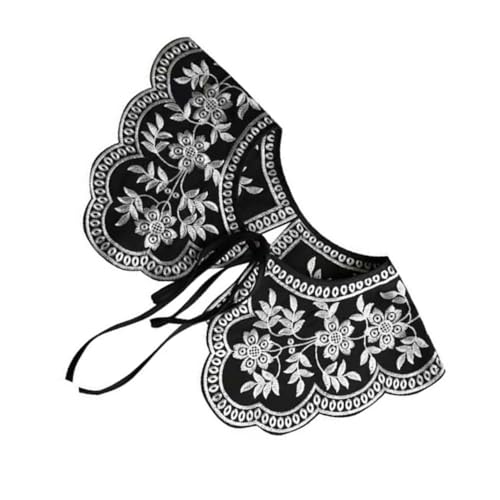 Veemoon 1stück Floral Fake Collar Für Damen Vintage Abnehmbarer Kragen Für Blusen Kleider Und Jacken Elegantes Accessoire Für Festliche Anlässe von Veemoon