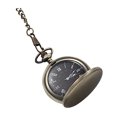 Veemoon 1stück Retro Zwei- Taschenuhr Bronze Klassische Quarz Uhr Mit Kette Für Und Vintage Design Für Und Besondere Anlässe von Veemoon