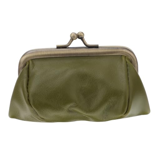 Veemoon 1stück Damen Echtleder Retro Geldbörse Münzfach Kartenetui Mit Change Purse Handtasche Für Alltag Und Reisen Grün von Veemoon