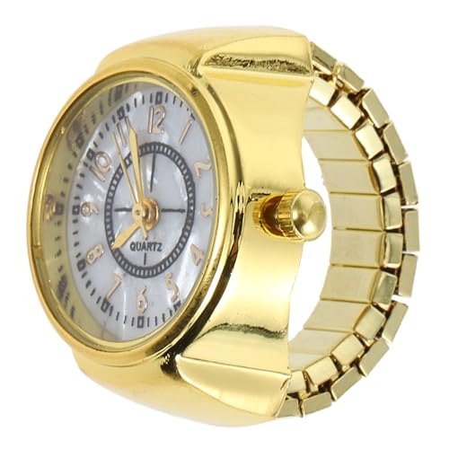 Veemoon Stilvolle Damen Ringuhr Modischer Mini-Ring Quarzuhr Mit Großen Ziffern Schmuck Für Damen Und Herren Goldfarben Klarer Zeitanzeige Veemoon Stilvolle Damen Ringuhr Modischer Mini-Ring Quarzuhr Mit Großen Ziffern Schmuck Für Damen Und Herren Goldfarben Klarer Zeitanzeige von Veemoon
