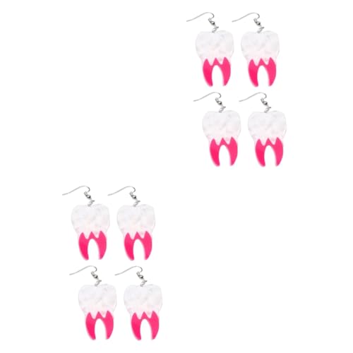 Veemoon 2 Paar Halloween Dangle Ohrringe - Lustige Punk Gothic Zahnarzt Ohrringe in Pink - Perfektes Abschlussgeschenk Für Halloween Partys Und Besondere Anlässe von Veemoon