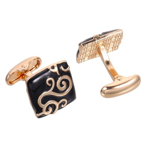 Veemoon 2 Paare Modische Manschettenknöpfe aus Zinklegierung Quadratisch Vintage Stil Stilvolle Kleidung Dekoration für Hemden Anzüge und Mäntel Vielseitiges Accessoire für Formelle und von Veemoon