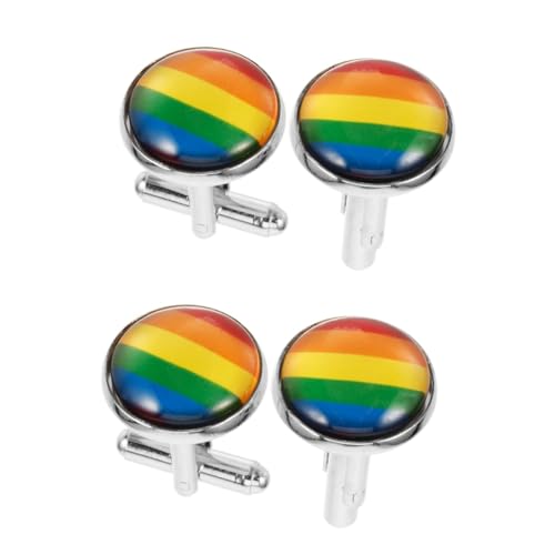 Veemoon 2 Paare Regenbogen-Manschettenknöpfe Hemd Smoking Männer Arm Ärmel ihn Anzug Manschettenknöpfe coole Manschettenknöpfe Manschettenlinks Zinklegierung Veemoon 2 Paare Regenbogen-Manschettenknöpfe Hemd Smoking Männer Arm Ärmel ihn Anzug Manschettenknöpfe coole Manschettenknöpfe Manschettenlinks Zinklegierung von Veemoon