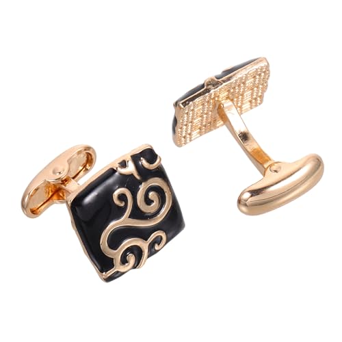 Veemoon 2 Paare Retro Manschettenknöpfe aus Zinklegierung Vintage Quadratisch Modisch und Schlicht für Hemden Anzüge Mäntel Dekorative Knöpfe als Ersatz und Stil Accessoire von Veemoon