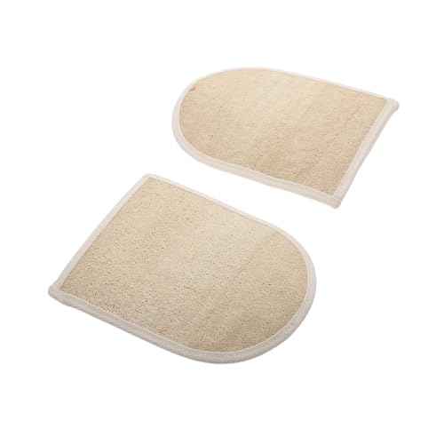 Veemoon 2 STÜCK Luffa Badetuch Praktische Peeling Handschuhe aus Natürlichem Umweltfreundlichem Material für Hautreinigung und Massage im Badezimmer für Körperpeeling und Entspannung von Veemoon