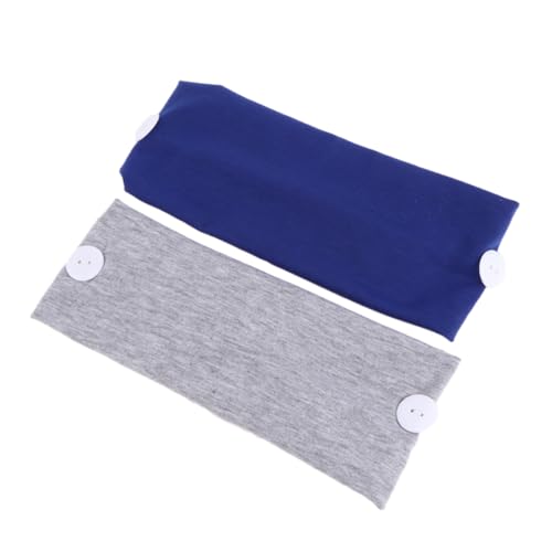 Veemoon 2 STÜCK Stretchy Sport stirnband mit Knopf für Damen Atmungsaktives Baumwoll kopftuch Modisch Eleganter Look Verhindert Druck hinter Ohren Beim Maskentragen für Yoga Fitness in von Veemoon