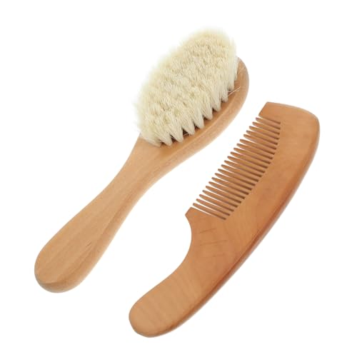 Veemoon 2 STÜCK Teiliges Set aus Nachhaltigem Holz Sanfte Massage und Entwirrungskämme für Junge Mädchen und Wasserfest Ergonomisch Geformt für Badewanne und Dusche Schonende und von Veemoon