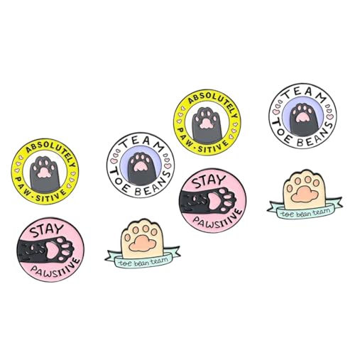 Veemoon 2 Sätze Katzenpfoten Brosche Kleidungsbrosche Damenbrosche Schal Brosche Kleidungsbrosche Anstecknadel Für Rucksäcke Broschen Für Frauen Anstecknadel 4 Stücke * 2 von Veemoon