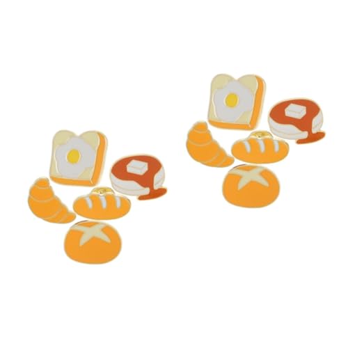 Veemoon 2 Sätze Niedliche Brot Broschen Spaßige Emaille Pins Für Rucksäcke Jacken Und Accessoires Lustige Sandwich Anstecknadel Für Kreative Outfits 5 Stück * 2 von Veemoon