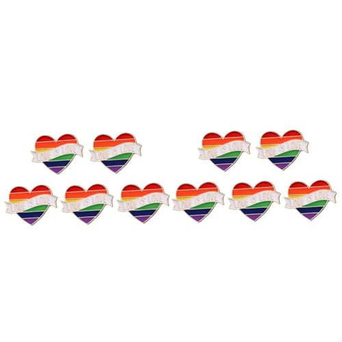 Veemoon 10stücke Bunte Regenbogen-anstecknadeln Für Lgbtq Veranstaltungen Kreative Broschen Für Kleidung Corsage Modisches Accessoire Für Feiern Und Besondere Anlässe von Veemoon