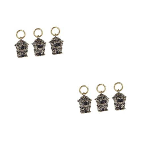 Veemoon 2 Sätze Retro Messing Tiger Schlüsselanhänger Stilvolle Tieranhänger Für Schlüsselringe Taschen Für Langlebig Kreativ Gestaltet 3 Stück * 2 von Veemoon