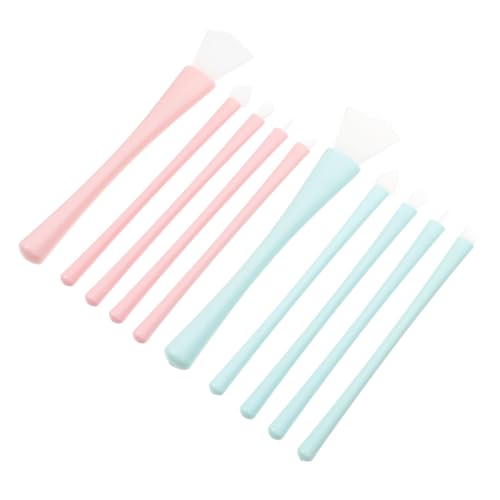 Veemoon 2 Sätze Silikon Make up Pinsel Vielseitig für Augen make up Concealer und Lippenkontur zum Auftragen von Gesichtsmaske Serum und Lippenstift Wiederverwendbar und Hautfreundlich von Veemoon