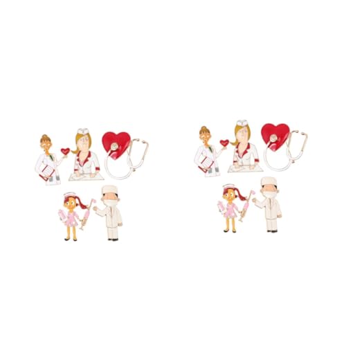 Veemoon 2 Sätze Teiliges Krankenschwester Broschen Modisches Zubehör Mit Design Perfektes Für Medizinische Fachkräfte Für Kleidung Taschen 5 Stücke * 2 von Veemoon