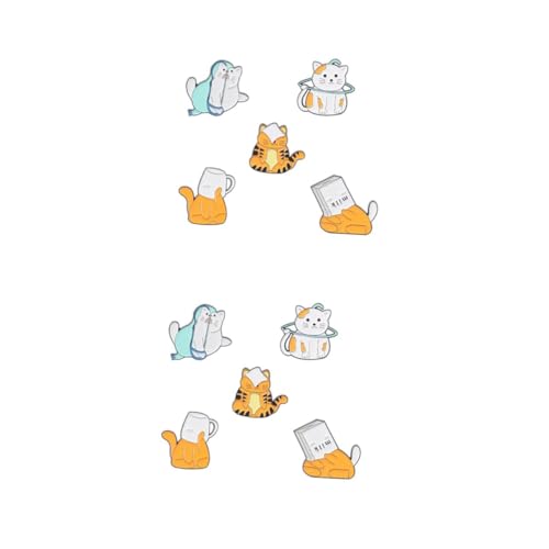 Veemoon 2 Sätze Tierbroschen Für Damen Kreative Cartoon Anstecknadeln Tierform Metallabzeichen Für Kleidung Taschen Rucksäcke Zufällige Designs 5 Stück * 2 von Veemoon
