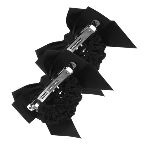 Veemoon 2 Stck Haarnetz mit Schleifen Clip für Damen Eleganter Haarnetz Haarclip mit Schleifendekor Stabiler für Beruf und Alltag Geeignet für Frauen und Mädchen Modisches Haar von Veemoon