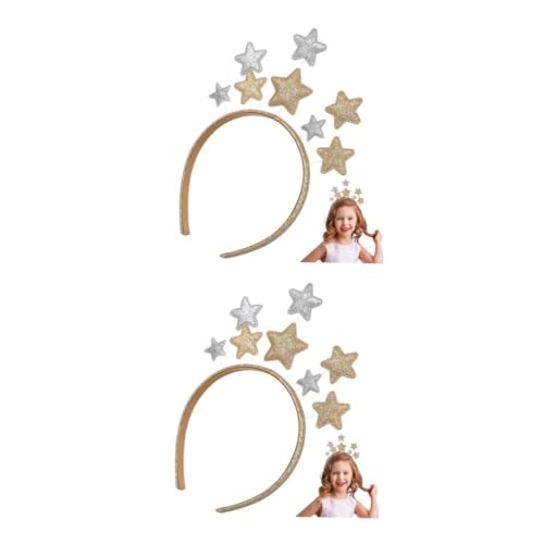 Veemoon 2 Stck Haarreif mit Weihnachtlichem Stern Design Festlicher Kopfschmuck für Erwachsene Party Accessoire für Weihnachten Karneval und Feiertagsfeiern von Veemoon