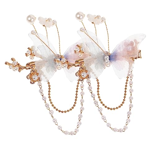 Veemoon 2 Stck Schmetterling Haarclips für Damen Vintage Haarklammern Leicht und Schmerzfrei Design Vielseitig für Alltag Party Hochzeit Praktische Haarschmuck Accessoires von Veemoon