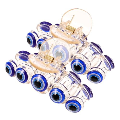 Veemoon 2 Stck. Großer Blauer Haar Kralle Clip mit Bösem Auge Stark Haltender Haarschmuck für Dickes Haar Teiliges und Praktische Haarklammer für Frauen von Veemoon