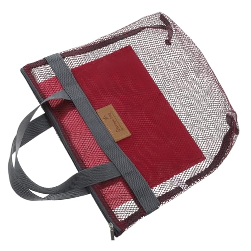 Veemoon 2 Stck. Strandtasche Mesh Beach Bag Große Leichte Tragbare Strandtasche mit Griff Atmungsaktive Netztasche für Frauen Vielseitige Reisetasche für Outdoor Urlaub Strand und Alltag von Veemoon