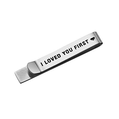 Veemoon 2 Stck. Vater der Krawattenklammer mit Gravur Father Of Hochzeitsaccessoires für Perfekten Business Anzug Einfach zu Verwenden von Veemoon