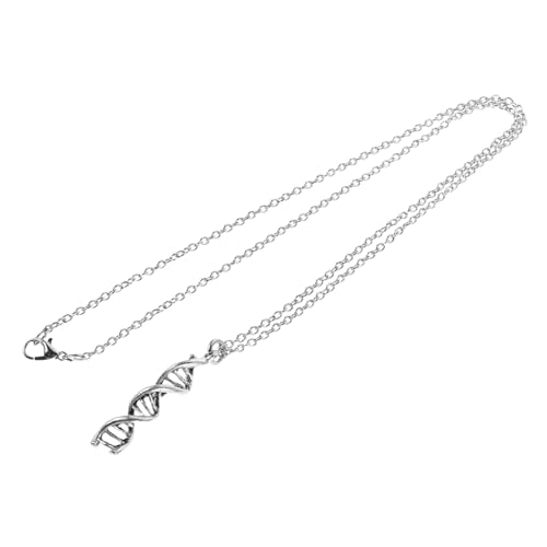 Veemoon 2 Stück 3D Dna Doppelhelix Halskette – Dna Halskettenanhänger Symbol Einzigartiger Antiker Wissenschaftsschmuck Für Frauen Und Männer von Veemoon