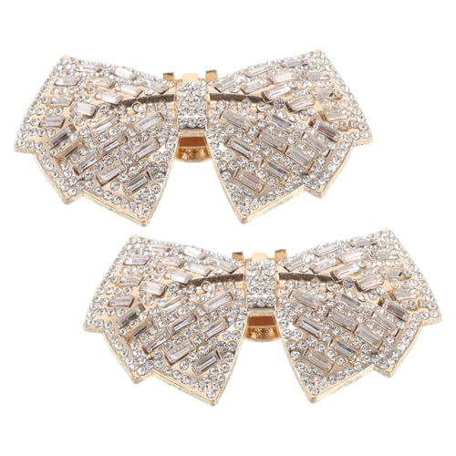 Veemoon 2stücke Schuhclips Mit Kristallschleife Abnehmbarer Glänzender Schuhdekorationsclip Schuhaccessoires Für Hochzeit Und Abendveranstaltung Schuhverzierungen Für Damen von Veemoon