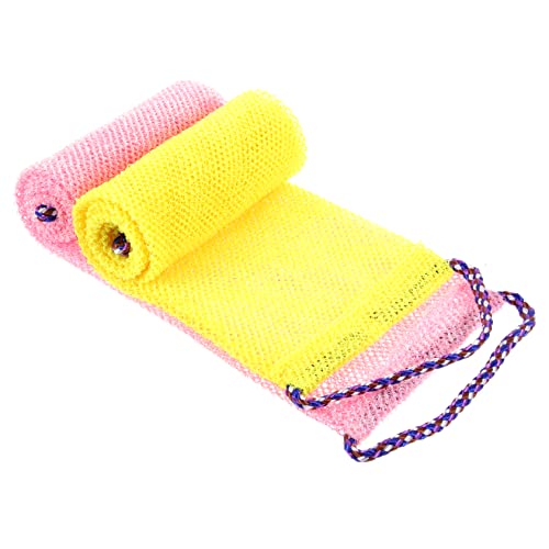 Veemoon 2 Stück Afrikanisches Badepeeling Handtuch mit Zugband Schnell Schäumendes Hautschonendes Körper Peeling für Rücken Nacken Schultern Langlebiges Material Sanfte von Veemoon